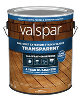 Valspar VL1028075-16 Stain and Sealer, Transparent, Cedar Natural, Liquid, 1 gal